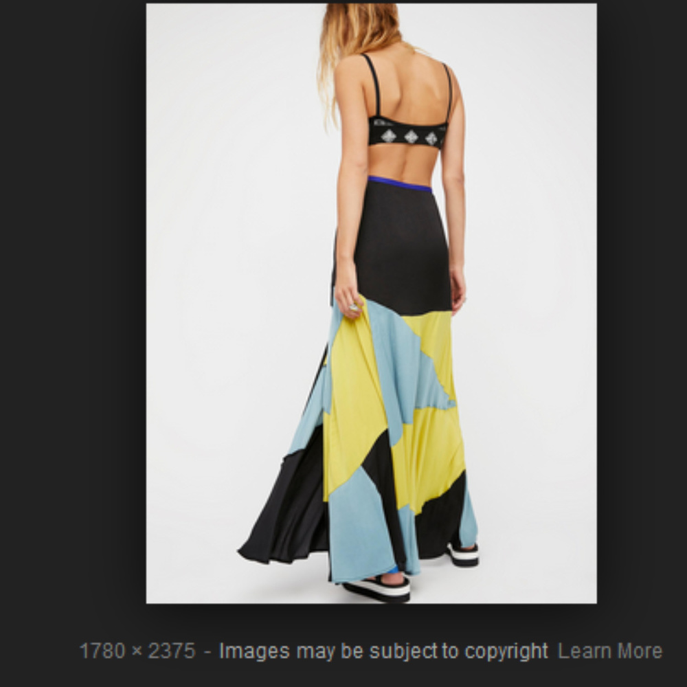 NWOT Free People Dreamland maxi skirt silky - Picture 3 of 7